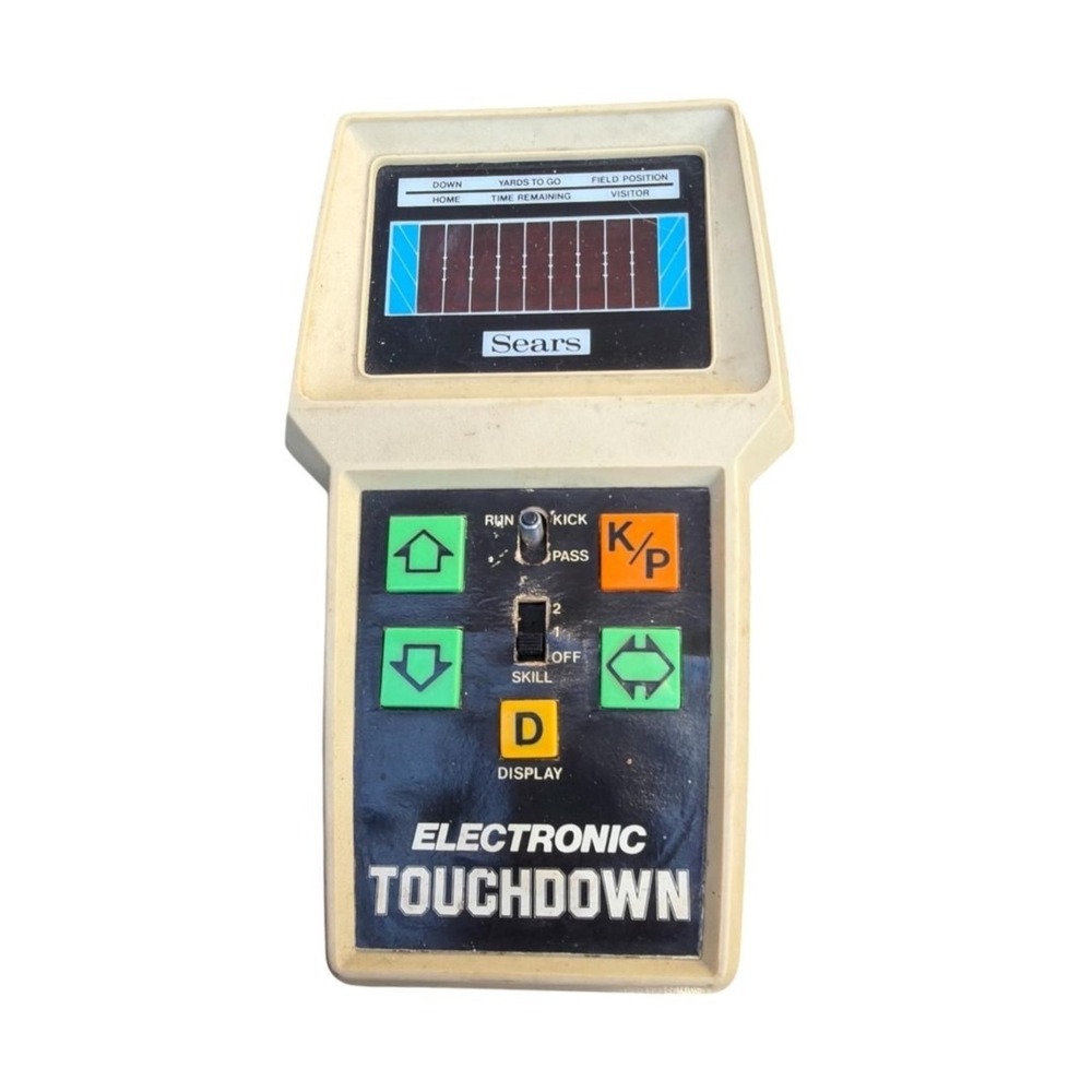 Vintage Sears Electronic Touchdown LCD Football Game Tested No Battery Included